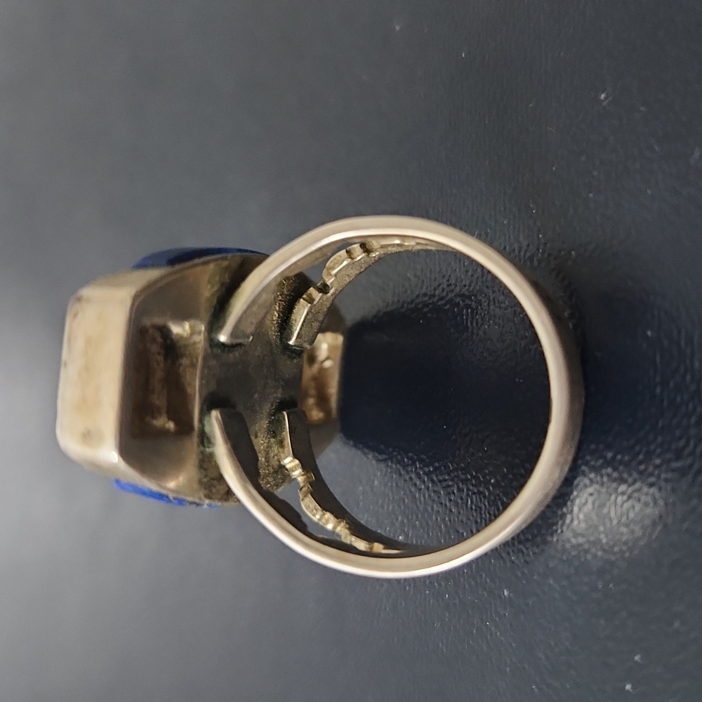 Carolyn Pollack Silver Ring with Blue and Multicolor Inlay - Picture 4 of 5
